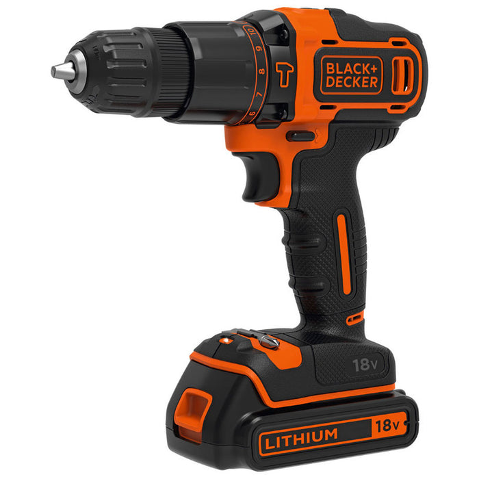 BATTERY DRILL BLACK&DECKER BDCHD18K-QW 18 V, 40.00 nm, NUMBER OF BATTERIES 1, 1.50 Ah, SUITCASE