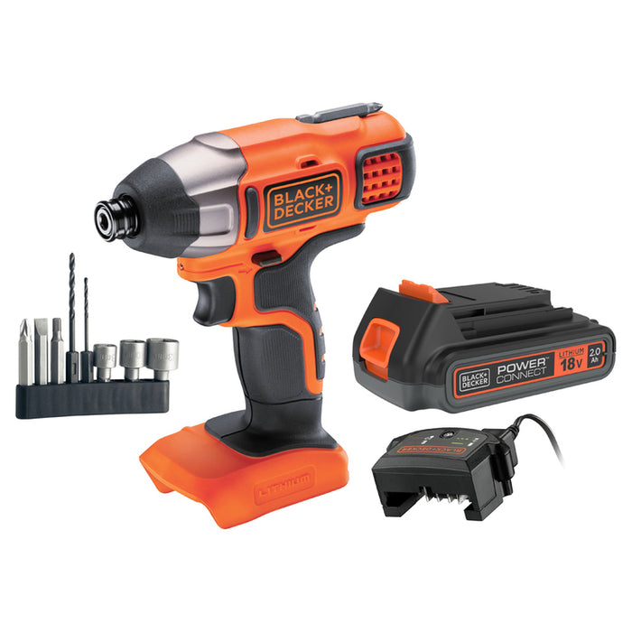 BLACK&DECKER BDCIM18D1A-QW CORDLESS IMPACT DRIVER 18 V, 155.00 nm, NUMBER OF BATTERIES 1, 2.00 Ah