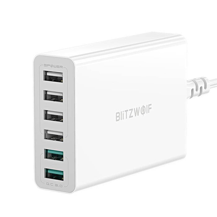 Charger 6x USB  Blitzwolf BW-S15, QC 3.0, 60 W (white)