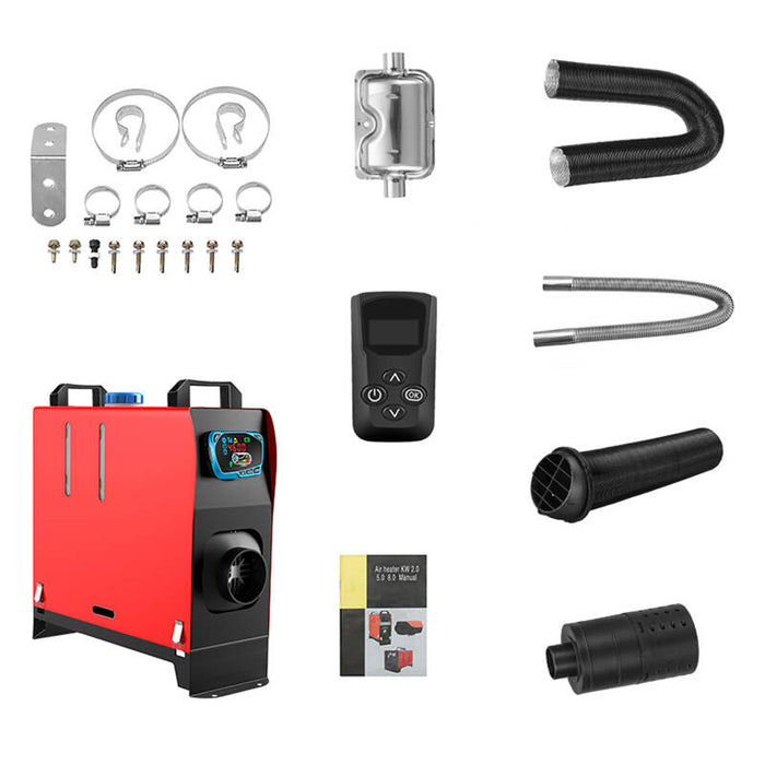 Parking heater Blitzwolf BW-AH-V2, 5kw, 12V with standard-banana interface + controller with display