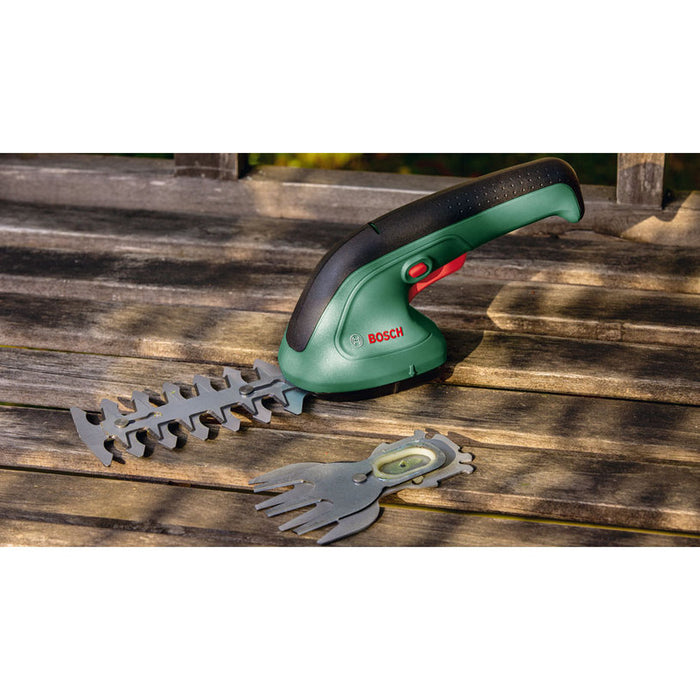 BATTERY GRASS AND SHRUB SHEARS BOSCH EASYSHEAR 3.6 V, 1.50 Ah, WORKING WIDTH WITH SHRUB BLADE 120 mm, WORKING WIDTH WITH GRASS BLADE 80 mm