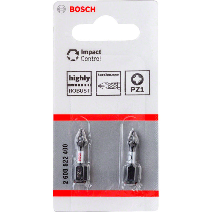IMPACT BITS PZ1 2 NUMBER 25 MM BOSCH IMPACT CONTROL