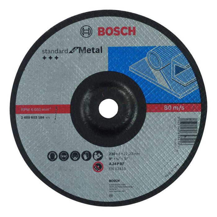 METAL GRINDING DISC STANDART BOSCH 230x6x22.23