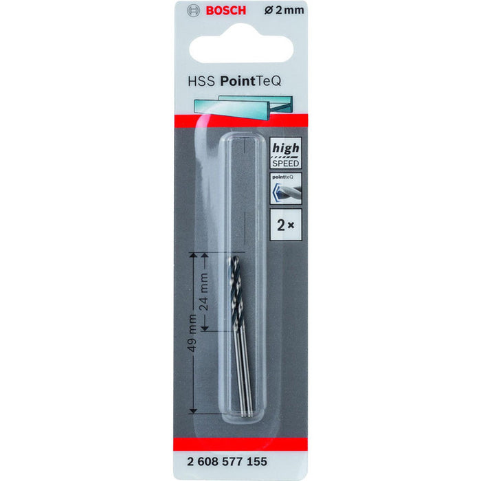 METAL DRILL BOSCH HSS PointTeQ 2x24x49