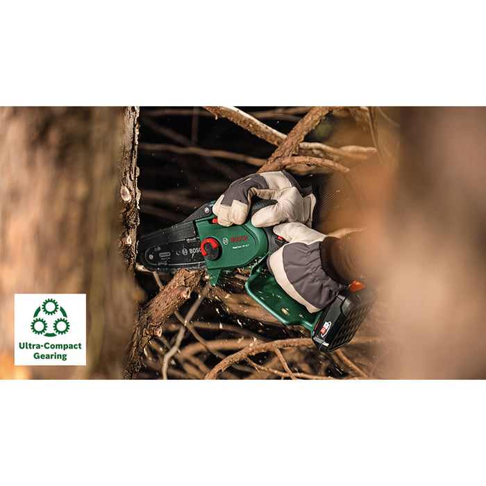 BATTERY BRUSHLESS MINI SAW BOSCH EASYCHAIN 18V-15-7 BAR LENGTH 15.00 cm, WITHOUT BATTERY AND CHARGER, BAR LENGTH 15.00 cm