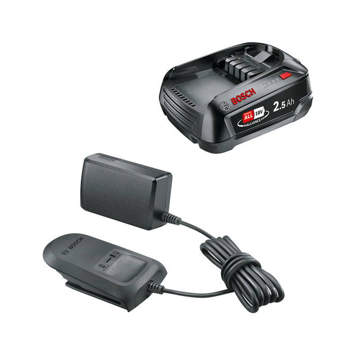 BATTERY AND CHARGER 18 V 2.5 AH BOSCH POWER FOR ALL