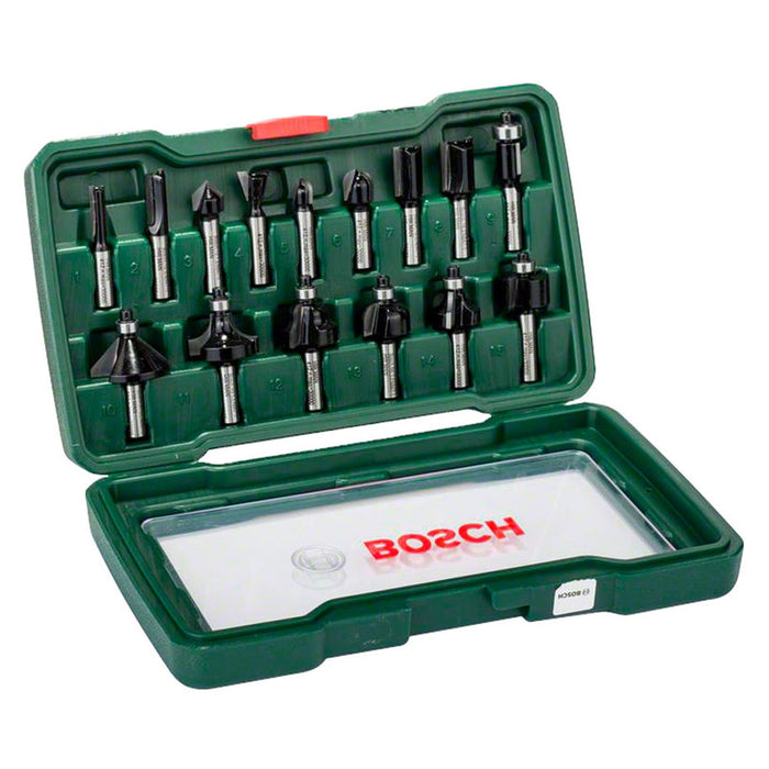 SET OF BOSCH 15 PIECE MILLING CUTTERS