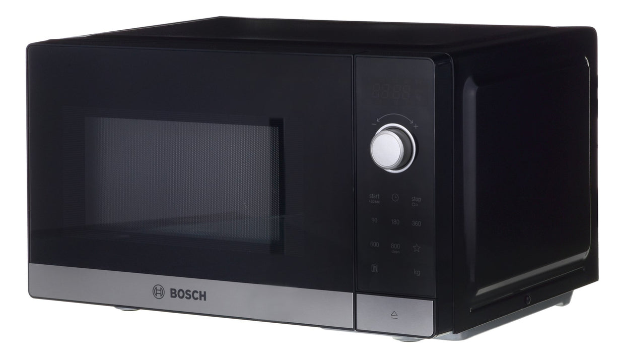 Bosch Serie 2 FFL023MS2 microwave Countertop Solo microwave 20 L 800 W Black, Stainless steel