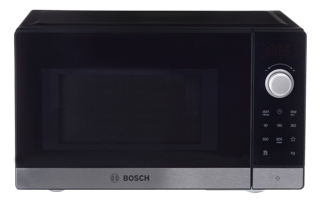 Bosch Serie 2 FFL023MS2 microwave Countertop Solo microwave 20 L 800 W Black, Stainless steel