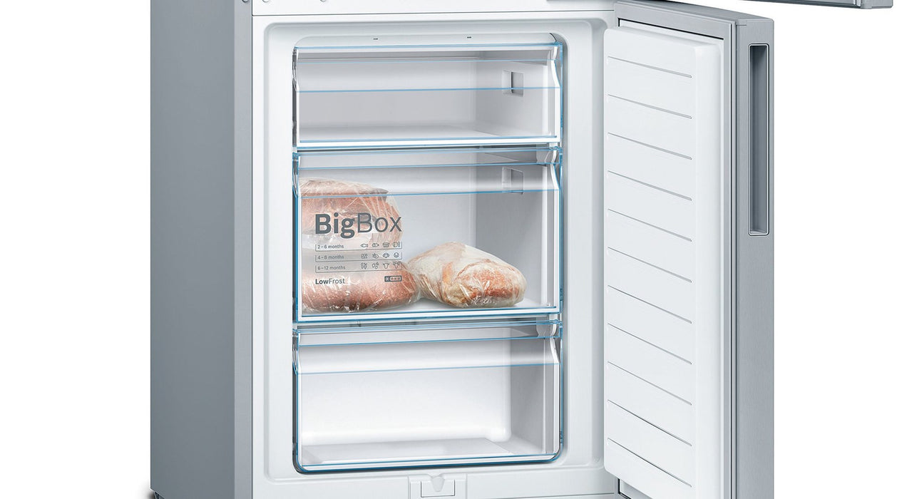 Bosch Serie 4 KGV33VLEA fridge-freezer Freestanding 289 L E Stainless steel