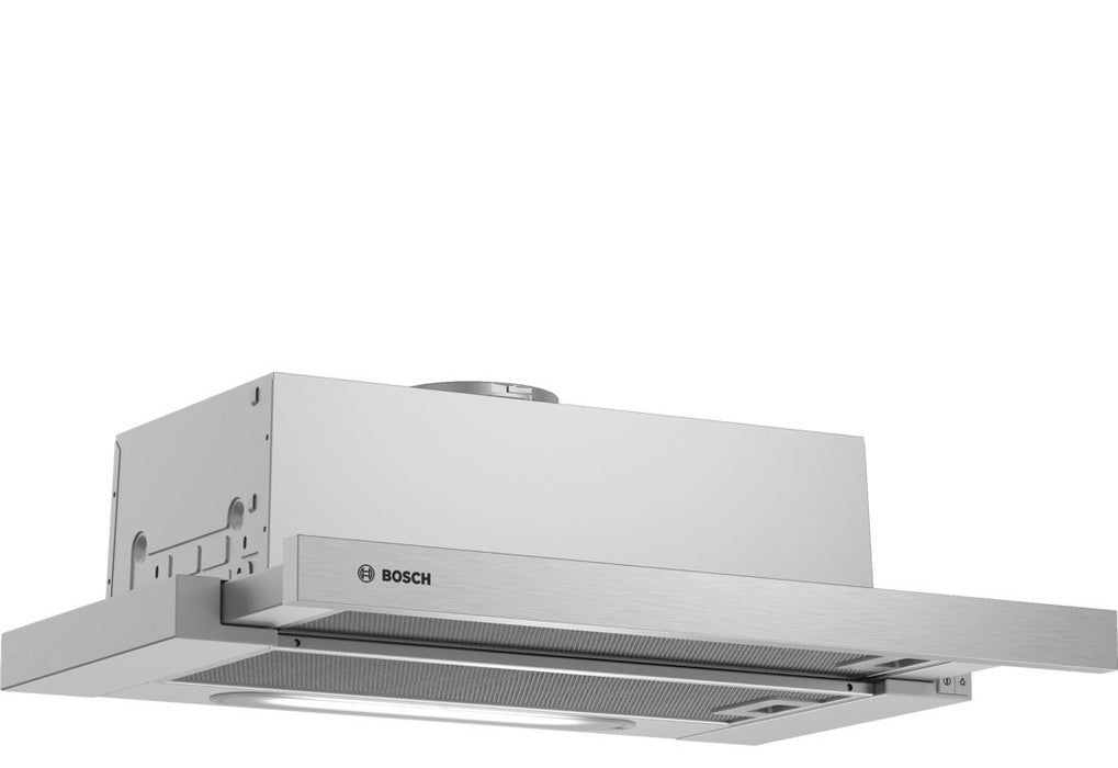 Bosch Serie 4 DFT63AC50 cooker hood Semi built-in (pull out) Silver 360 m³/h