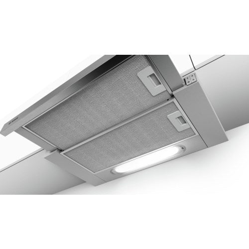 Bosch Serie 4 DFT63AC50 cooker hood Semi built-in (pull out) Silver 360 m³/h