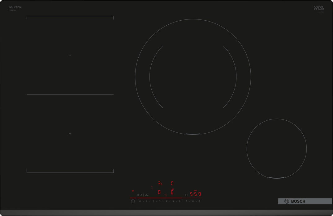 Bosch Serie 6 PVS831HB1E hob Black Built-in 80 cm Zone induction hob 4 zone(s)