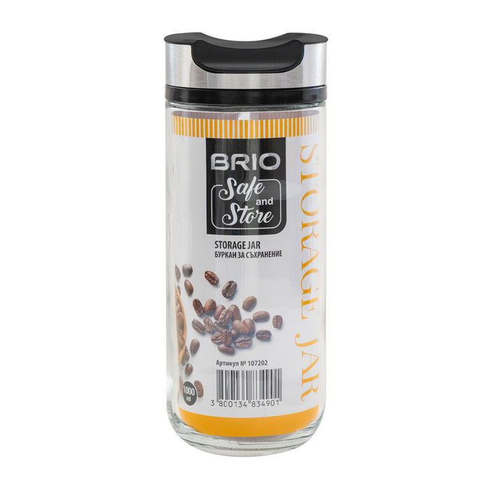 STAINLESS STEEL JAR WITH STAINLESS STEEL LID 1 L BRIO
