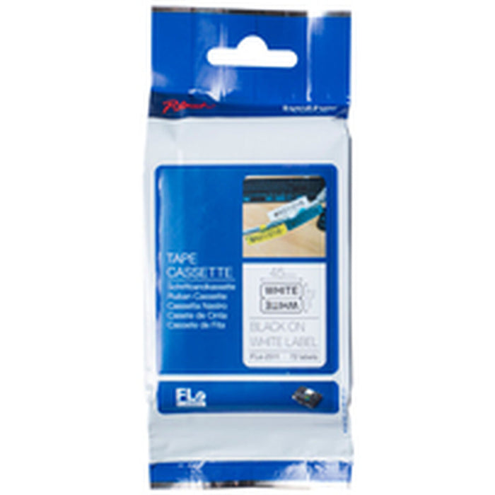 BROTHER FLe-2511 Black on White Flag Tape for Brother P-touch D800W P900W P950NW