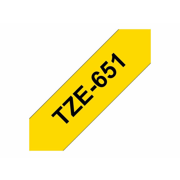 Brother TZe-651 Tape Black on Yellow, Laminated, 24mm - Eco