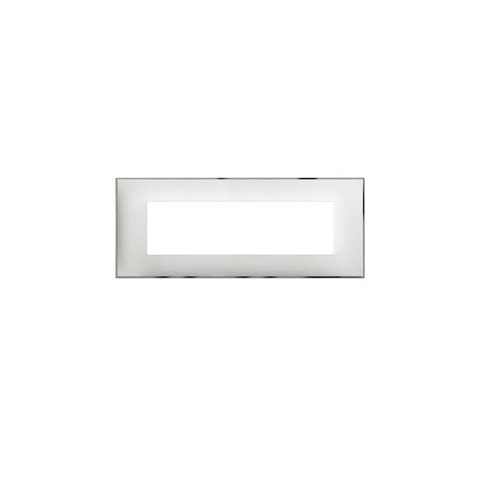 7-MODULE FRAME CLASSIA LEGRAND - WHITE WITH CHROME