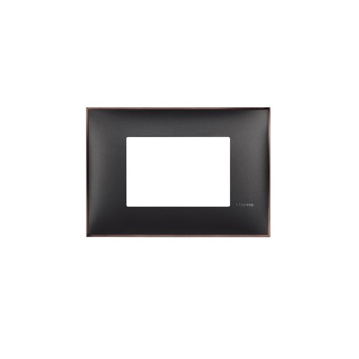 3-MODULE FRAME CLASSIA LEGRAND - BLACK WITH NICKEL