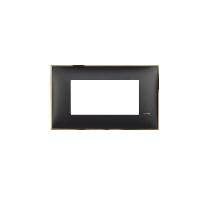 4-MODULE FRAME CLASSIA LEGRAND - BLACK WITH GOLD