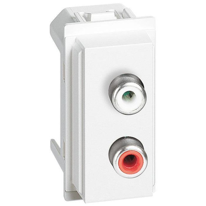 DOUBLE RCA MODULE 1M LN KW4269R LIVING NOW BITICINO - WHITE