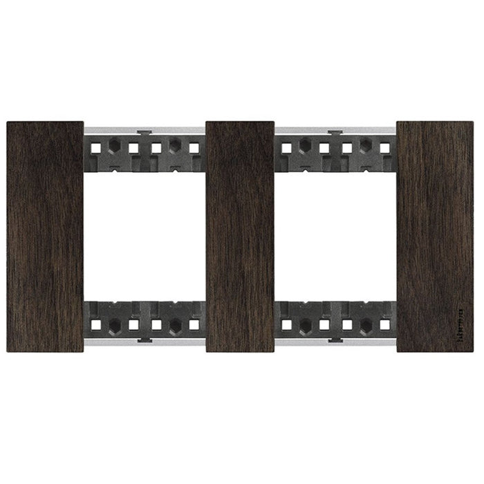 DOUBLE FRAME LN KA4802M2LG LIVING NOW BTICINO - WALNUT