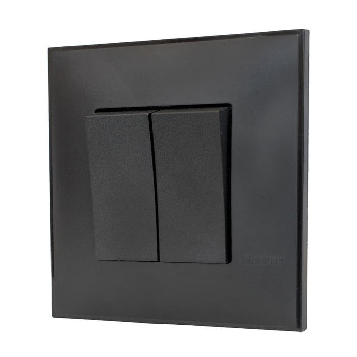SERIAL KEY WITH FRAME BLACK BTICINO CLASSIA