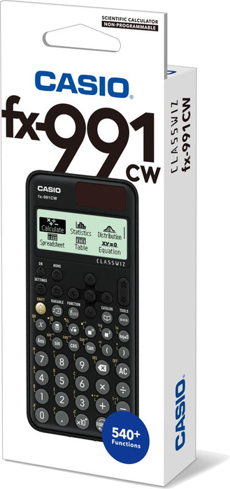 CASIO FX-991CW CALCULATOR SCIENTIFIC BOX. Black.