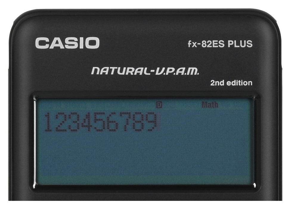 CASIO FX-82ESPLUS-2 CALCULATOR SCIENTIFIC, 252 FUNCTIONS, 77X162MM, BLACK, BOX