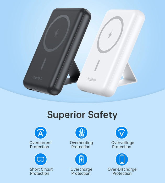 Choetech B662 wireless MagSafe 5000mAh powerbank - black