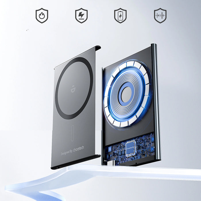 Powerbank Choetech SuperThin B708 2000mAh inductive 5W MagSafe / Qi - black