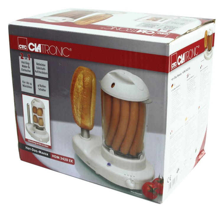 Clatronic HDM 3420 EK Hot dog steamer 350 W White