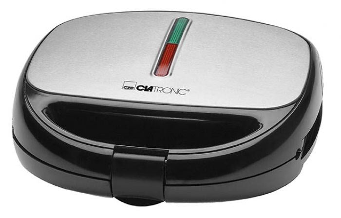 Clatronic ST/WA 3670 sandwich maker 800 W Black, Stainless steel