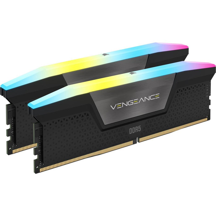 CORSAIR VENGEANCE RGB 32GB 2x16GB DDR5 6000MT/s DIMM Unbuffered 36-44-44-96 Std PMIC XMP 3.0 Black Heatspreader PCB 1.4V