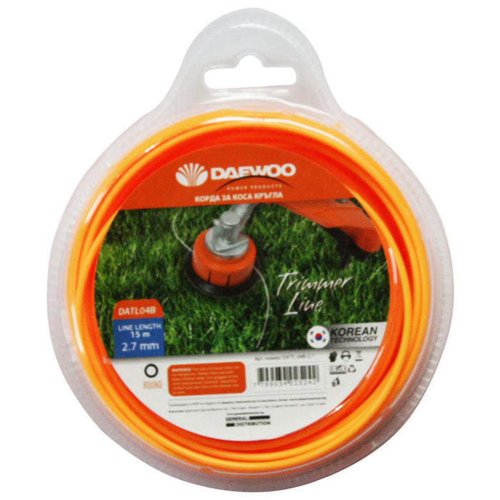 CORD FOR TRIMMER PROFILE ROUND DAEWOO 2.7 MM 15 M