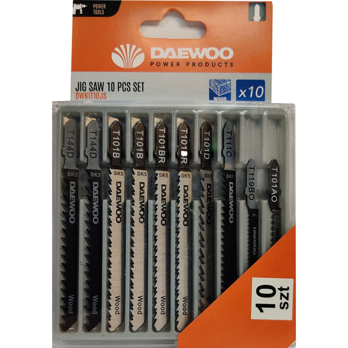 10 PCS DAEWOO DWKIT10JS JIG SAW BLADES SET