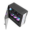 Darkflash DK431 Glass computer case (black) + 4 RGB fans