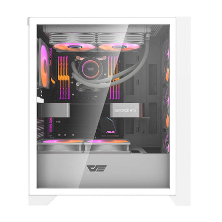 Darkflash DRX70 MESH computer case (white) + 4 RGB fans
