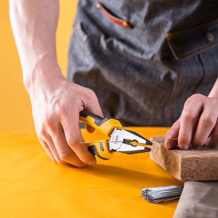 Combination pliers 8" Deli Tools EDL2008 (yellow)