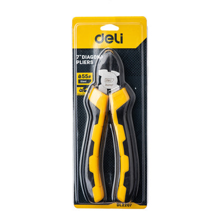 Diagonal Pliers 7" Deli Tools EDL2207 (yellow)