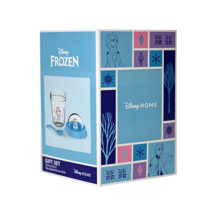 SET OF GLASS WITH FIGURINE + ELSA DISNEY BOARD GAME