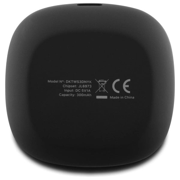 DKNY TWS BT 3D Rubber Matte Finish Bluetooth Headphones - Black