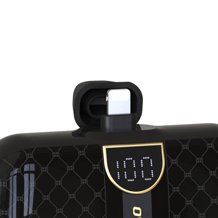 Dudao K20SL 5000mAh mini power bank with Lightning / USB-C connectors - black