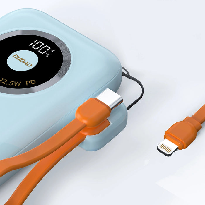 Powerbank Dudao K21 Mini 10000mAh 22.5W USB-A / USB-C - blue