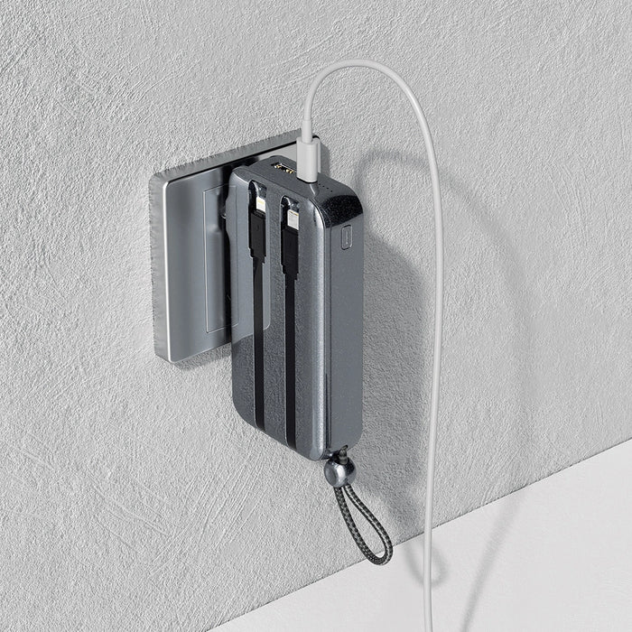 Dudao K25 2in1 10000mAh 3-Plug Powerbank Charger - Gray