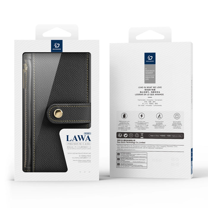 Dux Ducis Lawa Leather Case for iPhone 16 Pro Max - Black