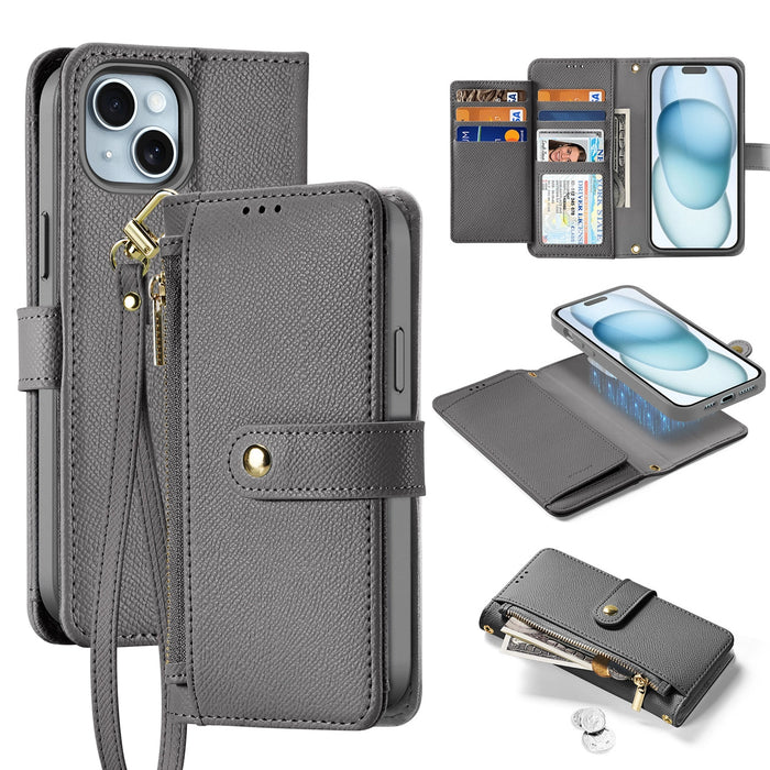 Dux Ducis Lawa Leather Case for iPhone 15 - Gray
