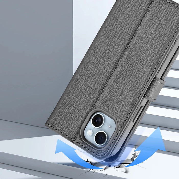 Dux Ducis Lawa Leather Case for iPhone 15 - Gray