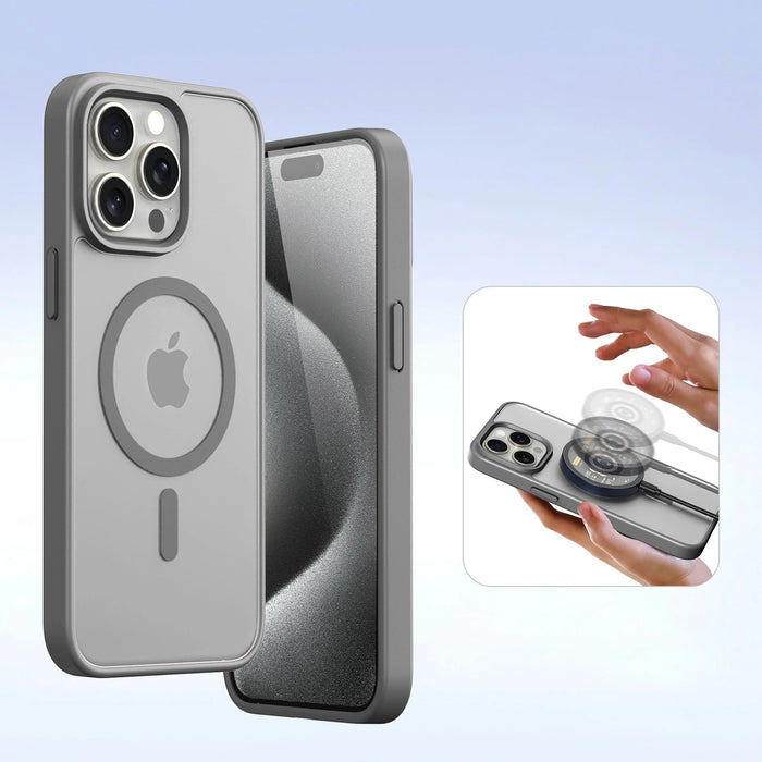 Dux Ducis Lawa Leather Case for iPhone 15 Pro - Gray