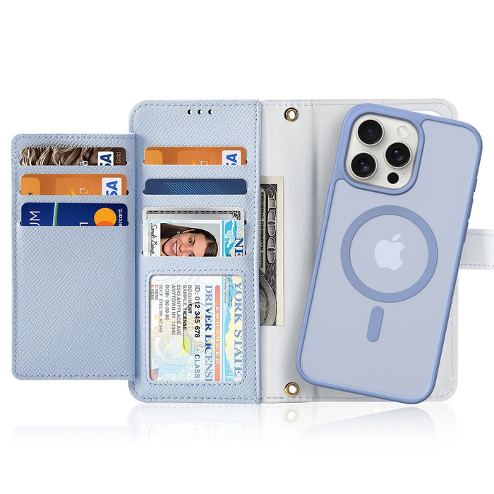Dux Ducis Lawa Leather Case for iPhone 15 Pro Max - Blue