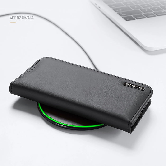 Dux Ducis Hivo Samsung Galaxy S25 Edge Case with Flip and RFID Protection - Black